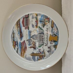 Souvenir Vintage Plate Of Minnesota  Royal Ann Fine China. Depicts City Pre 1973